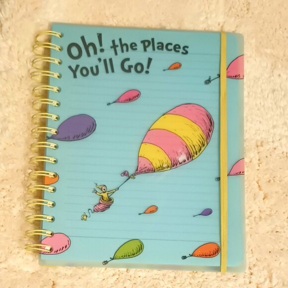 GUC  ~ Graphique  Dr. Seuss Journal/Spiral Notebook  "Oh! the Places You'll Go" - Picture 1 of 8